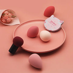 Non-Caking Makeup Sponge, Wholesale, Setting, Flocked, Cute, Authentic, Non-Absorbent, Dual-Use (Wet & Dry), Ultra-Soft, Boxed