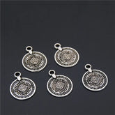 50pcs Handmade Retro Zinc Alloy Small Round Coin Charms For DIY Accessories A2318