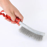Multi-function Tool Wire Brush Copper Plated (Stainless Steel Brush, 1PCS) Long Handle Kitchen Grill Special Plate Rust Removal