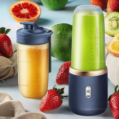 Portable Electric Mixer Machine 6 Blades Wireless Portable Juice Squeeze Double Cup Multifunction Juice Extractor Kitchen Tools