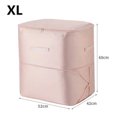 Space Saving Compression Storage Tote Bag Heavy Duty Multipurpose Rectangle Fabric Organizer for Comforters Clothes and Blankets
