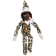 11.81inch Christmas Elf Doll with Snoop on a Stoop Christmas Trees Decoration Ornaments Hip Hop Lovers Christmas Elf Plush Toys