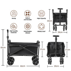 Foldable Portable Picnic Outdoor Camping Cart Heavy Duty Folding Utility Cart Shopping Beach Collapsible Folding Utility Cart