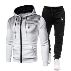 In 2025, new men's clothing sweatshirt sets for autumn and winter, zipper sets, hooded sweaters, trousers, men's sportswear sets
