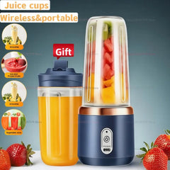 Portable Electric Mixer Machine 6 Blades Wireless Portable Juice Squeeze Double Cup Multifunction Juice Extractor Kitchen Tools