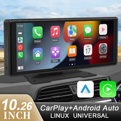 10,26 "autospiegel radio multimedia videospeler universele draadloze Carplay Android auto-scherm met Bluetooth AUX USB