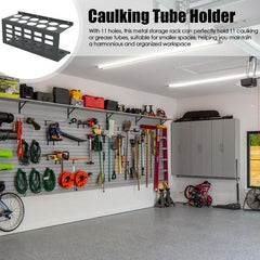 caulking tube rack wall mounted caulk tube holder for 11 tubes space-saving caulking tools storage workshop sealant organizer