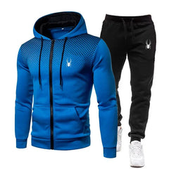 In 2025, new men's clothing sweatshirt sets for autumn and winter, zipper sets, hooded sweaters, trousers, men's sportswear sets