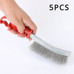 Multi-function Tool Wire Brush Copper Plated (Stainless Steel Brush, 1PCS) Long Handle Kitchen Grill Special Plate Rust Removal