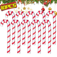 1/10PCS Inflatable Christmas Candy Cane Xmas Candy Cane Balloons Xmas Tree Hanging Ornament New Year Party Decor Christmas Gift