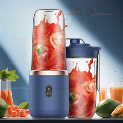 Portable Electric Mixer Machine 6 Blades Wireless Portable Juice Squeeze Double Cup Multifunction Juice Extractor Kitchen Tools