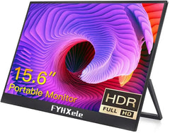 FYHXele 15.6 Inch IPS Portable Monitor 1K Touch Screen LCD Gaming HDMI USB C Display Bracket For PC Laptop Switch XBOX PS4