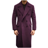 Formal Winter Brown Men Blazer Suits Double Breasted Winter Warm Overcoat Customized Business Winter Wear Warm Jacket