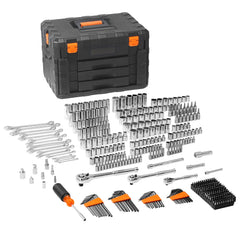 SucceBuy Mechanics Tool Set and Socket Set 1/4" 3/8" 1/2" Drive Deep Standard Sockets 450 Pcs SAE and Metric Mechanic Tool Kit