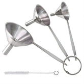 3 in 1 Stainless Steel Funnels, Food Grade Mini Metal Kitchen Funnel for Transferring Essential Oils,Liquid,Fluid