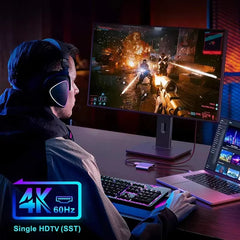 USB C to Dual HDTV Adapter 4K @60hz Type C to HDTV Converter for MacBook Pro Air LenovoYoga 920/Thinkpad T480 Dell XPS 13/15/17