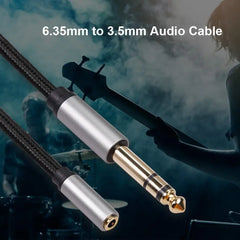 Headphone Player PC Extender Aux Cable 6.35mm Male to 3.5mm Female Audio Cable Lead Audio Video Cable Adapter Cable