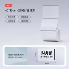 PAPER HEAT TRASFERS Niimbot M2/M3 Transparent Label Self-adhesive Heat Transfer Printing Paper Waterproof Tear-resistant Clear Sealing Stickers