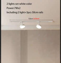 LED TRACK LIGHT Dimmable Led Track Light Whole Full Set Downlight Live Broadcast Room Fill Light Clothing Store Rail Lighting Fixture 7W 12W