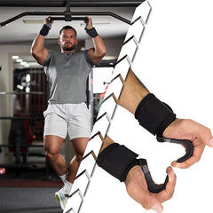 METAL FITNESS TRACKE 1PC Fitness Weightlifting Palm Protectors Single Bar Pull-Up Booster Hooks Unisex Wrist Hooks