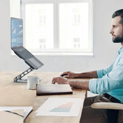 Aluminum alloy laptop MultiAngle Aluminum Laptop Stand Ergonomic Notebook Riser Suitable for Book Dell HP Lenovo Fits Most laptops up to 16 JTS127