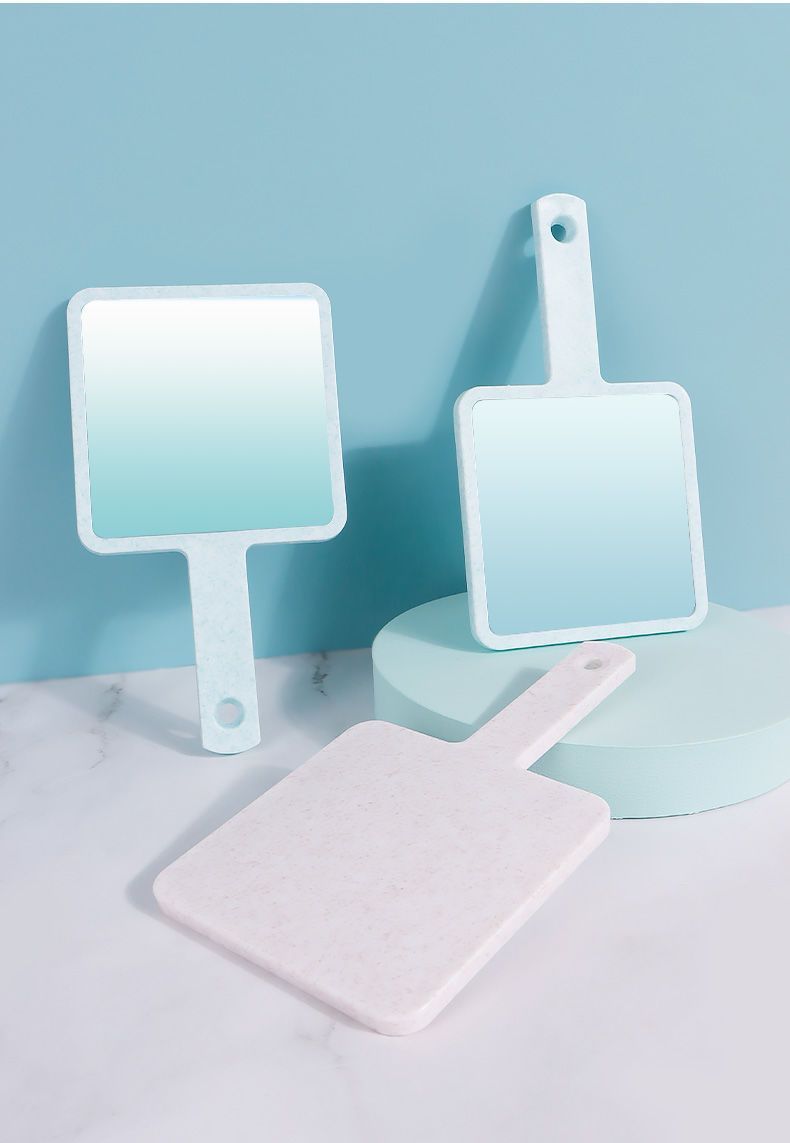 Ins-Style Handheld Vanity Mirror for Dorm, Cute Mirror, HD, Portable Touch-Up Mirror, Handheld, Student Dormitory Use