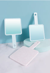 Ins-Style Handheld Vanity Mirror for Dorm, Cute Mirror, HD, Portable Touch-Up Mirror, Handheld, Student Dormitory Use