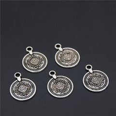 50pcs Handmade Retro  Zinc Alloy Small Round Coin Charms For DIY Accessories A2318