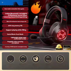 HECATE G2 Wireless Headphones Gaming E-Sports Dedicated Bluetooth Desktop Computer Earphones With Mic
