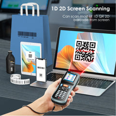 Eyoyo EY-7000 Wireless Barcode Scanner 2D Handheld Data Collector Inventory Counter Scanner LCD Screen Portable Bar Code Scanner