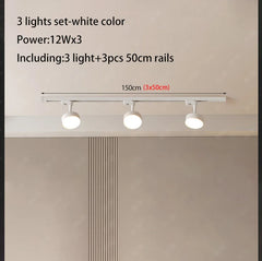LED TRACK LIGHT Dimmable Led Track Light Whole Full Set Downlight Live Broadcast Room Fill Light Clothing Store Rail Lighting Fixture 7W 12W