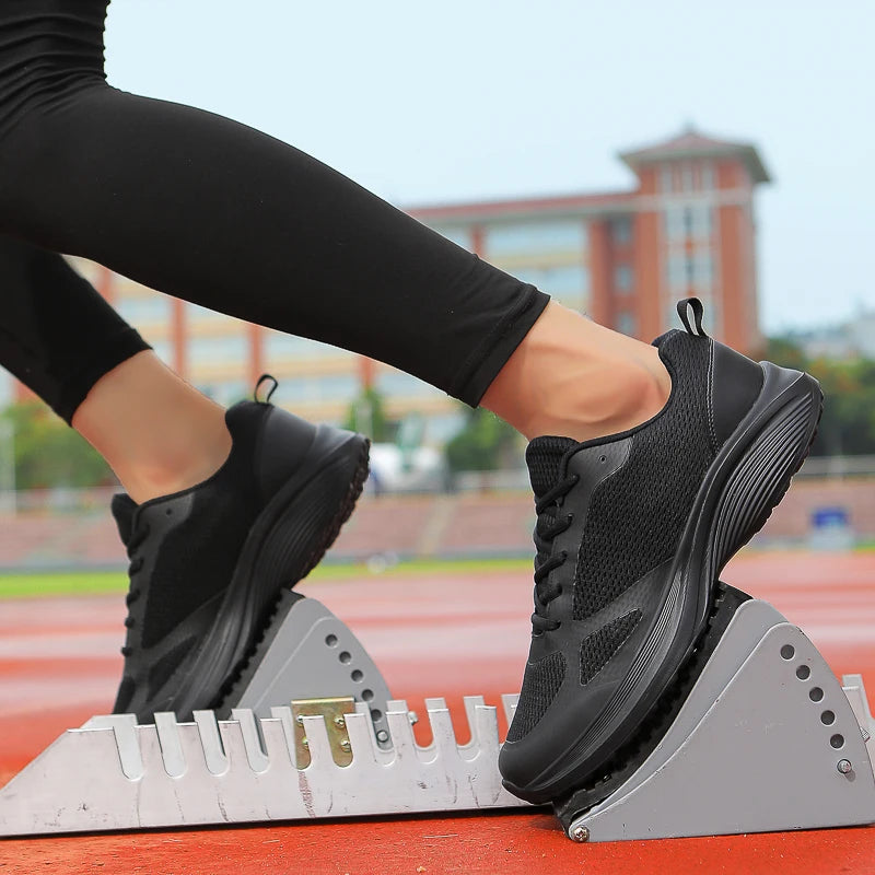Men's Sneakers Breathable Mesh Walking Shoes Lace Up Summer Male Flats Comfortable Man Casual Footwear Lightweight Shoes 39-46