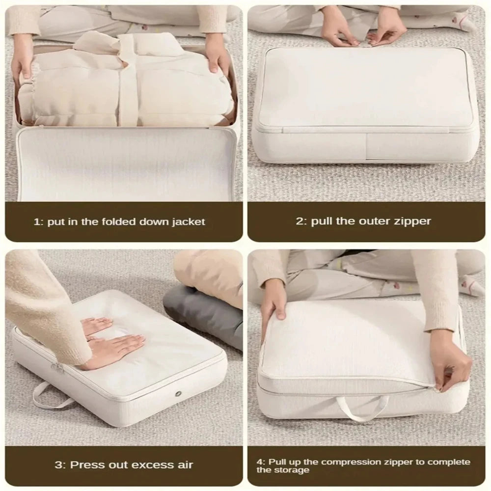 Autumn And Winter Compression Clothes Packing Bag Space Saving Quilts Bag Wardrobe Storage Luggage Down Jacket Cotton Organizer