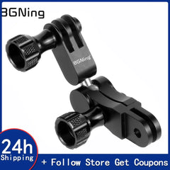 Camera mount adapter Aluminium 360 Degree Rotating Joint Adapter Mount for Gopro 13 12 XiaoYi SJCAM SJ4000  for Insta360 X4 OSMO Action Camera Stand