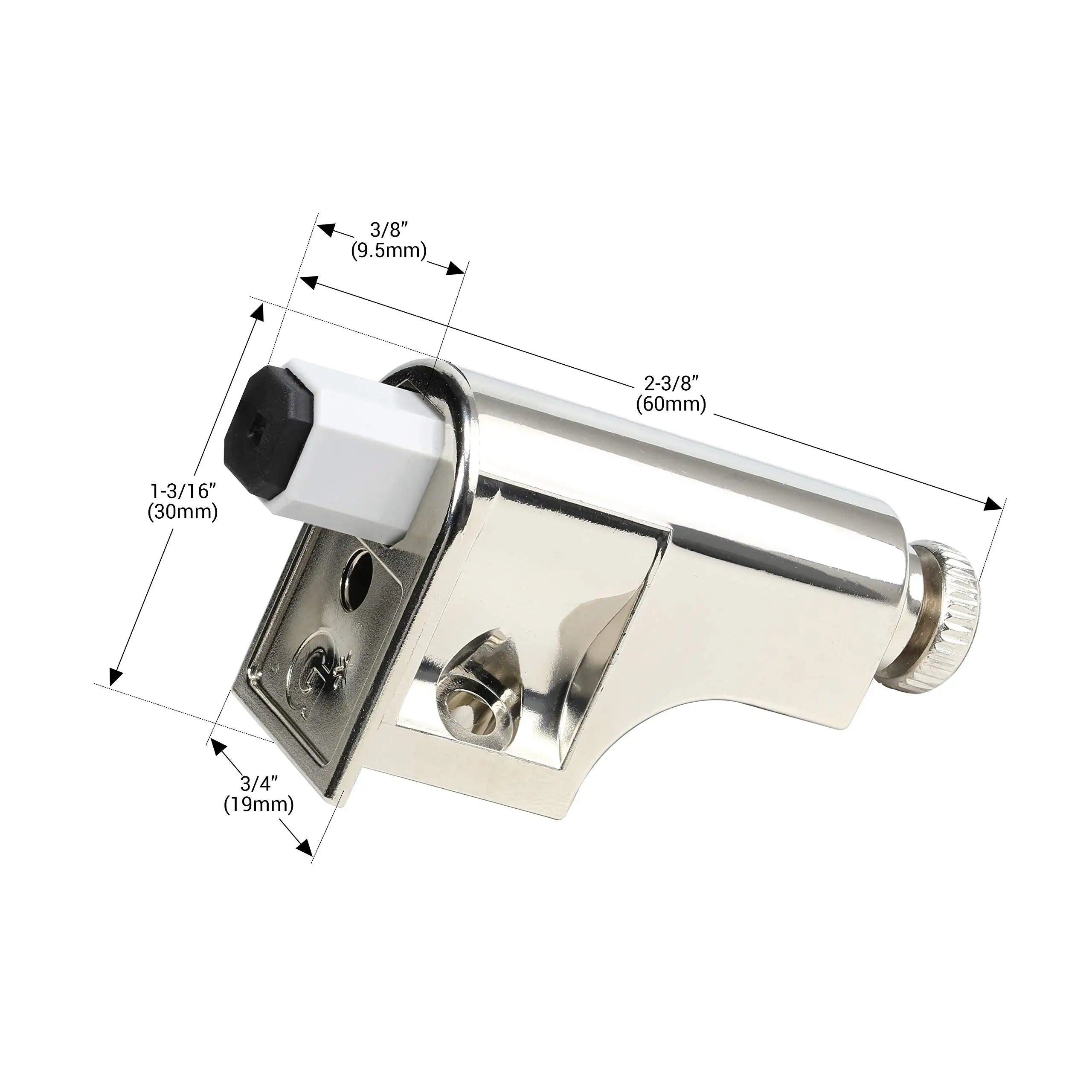 Hardware Soft Close Damper for Cabinet Doors Compact SoftClose Cabinet Adapter Hardware Hinge Polished Nickel SCD103