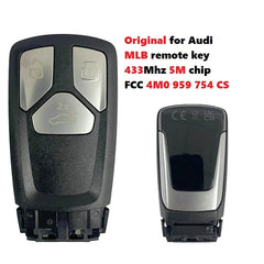 METAL CAR REMOOTE KEY FOR CAR USE CN008141 OEM MLB Uninitialized high configuration Blank key  For Audi Q7 Remote OEM Smart Key 433Mhz 5M Chip 4M0959754CS