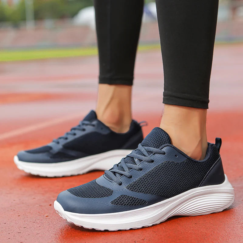 Men's Sneakers Breathable Mesh Walking Shoes Lace Up Summer Male Flats Comfortable Man Casual Footwear Lightweight Shoes 39-46