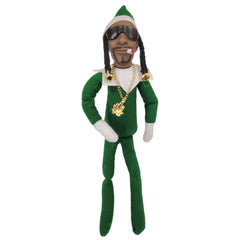 11.81inch Christmas Elf Doll with Snoop on a Stoop Christmas Trees Decoration Ornaments Hip Hop Lovers Christmas Elf Plush Toys