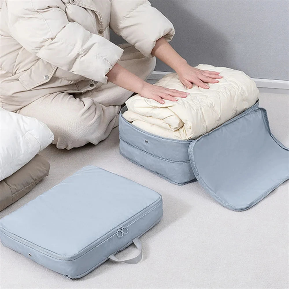 Autumn And Winter Compression Clothes Packing Bag Space Saving Quilts Bag Wardrobe Storage Luggage Down Jacket Cotton Organizer