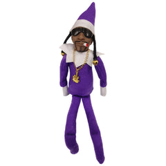 11.81inch Christmas Elf Doll with Snoop on a Stoop Christmas Trees Decoration Ornaments Hip Hop Lovers Christmas Elf Plush Toys