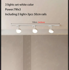 LED TRACK LIGHT Dimmable Led Track Light Whole Full Set Downlight Live Broadcast Room Fill Light Clothing Store Rail Lighting Fixture 7W 12W