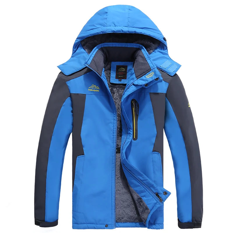 Men's Plush Warmth Fashion Jacket Autumn Winter Travel Sports  Comfortable Coat Outdoor Mountaineering Ski Breathable Outerwear
