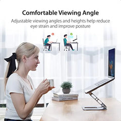 Aluminum alloy  laptop MultiAngle Aluminum Laptop Stand Ergonomic Notebook Riser Suitable for Book Dell HP Lenovo Fits Most laptops up to 16 JTS127