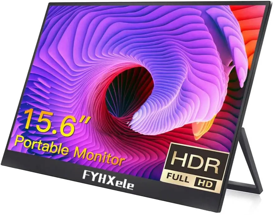 FYHXele 15.6 Inch IPS Portable Monitor 1K Touch Screen LCD Gaming HDMI USB C Display Bracket For PC Laptop Switch XBOX PS4