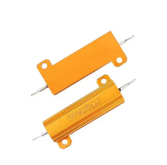 silicoen Adjustable resistor 2PCS/lot 10W 25W 50W 100W Aluminum Power Resistor 0.1~1Kohm Metal Shell Case Wirewound  Resistance Load Resistors 4ohm 6ohm 8ohm