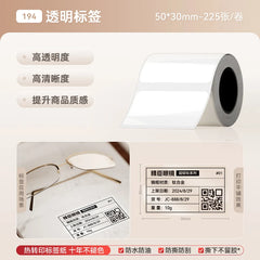 PAPER HEAT TRASFERS Niimbot M2/M3 Transparent Label Self-adhesive Heat Transfer Printing Paper Waterproof  Tear-resistant Clear Sealing Stickers