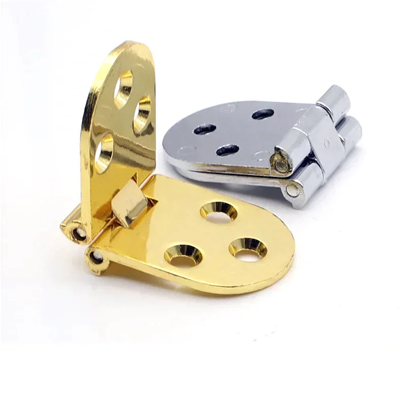 180° Zinc Alloy Folding Hinge - Gold/Silver/Black, Heavy-Duty for Doors/Cabinets/Furniture | Durable Hardware