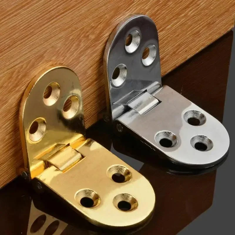 180° Zinc Alloy Folding Hinge - Gold/Silver/Black, Heavy-Duty for Doors/Cabinets/Furniture | Durable Hardware