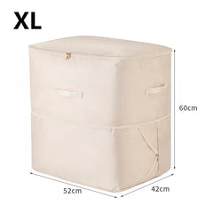 Space Saving Compression Storage Tote Bag Heavy Duty Multipurpose Rectangle Fabric Organizer for Comforters Clothes and Blankets