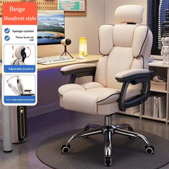 BACKREST OF WHEELCHAIR Computer Chair Reclining Comfortable Sedentary Gaming Chair Backrest Sofa Chair Desk Dormitory Live Study Swivel Chair Furniture
